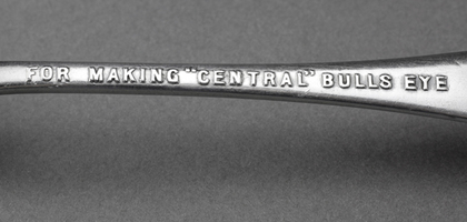 Natal Rifle Association Antique Silver Bulls Eye Spoon - Shooting Trophy